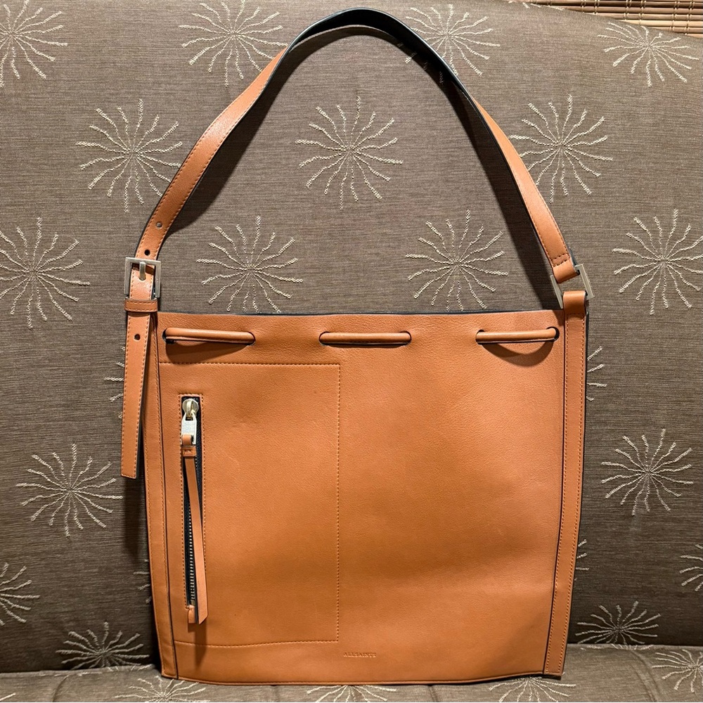 ALLSAINTS Alpha Leather Backpack Purse EUC